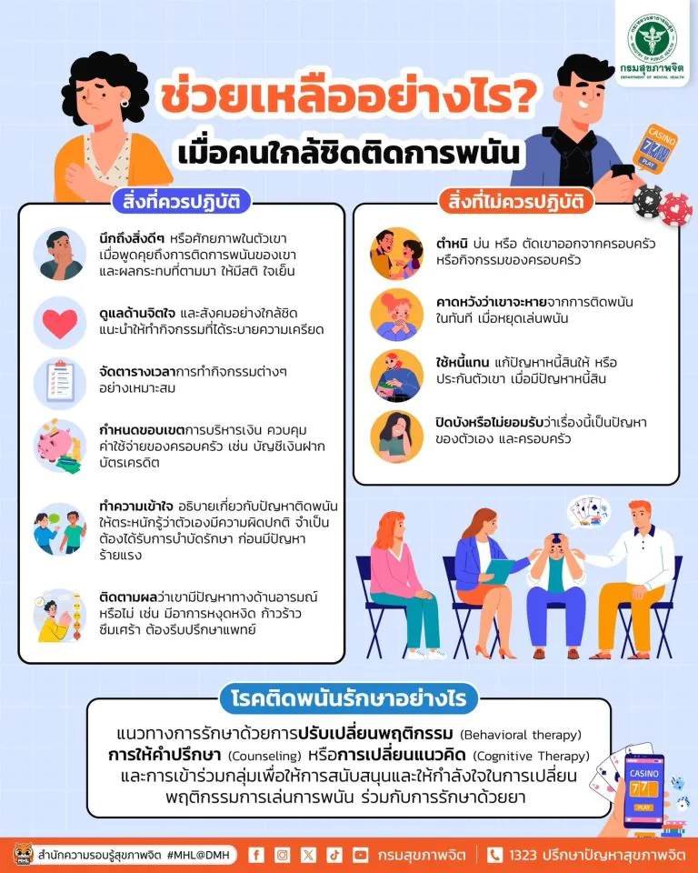 ช่วยหลืออย่างไร เมื่อคนสนิทติดการพนัน