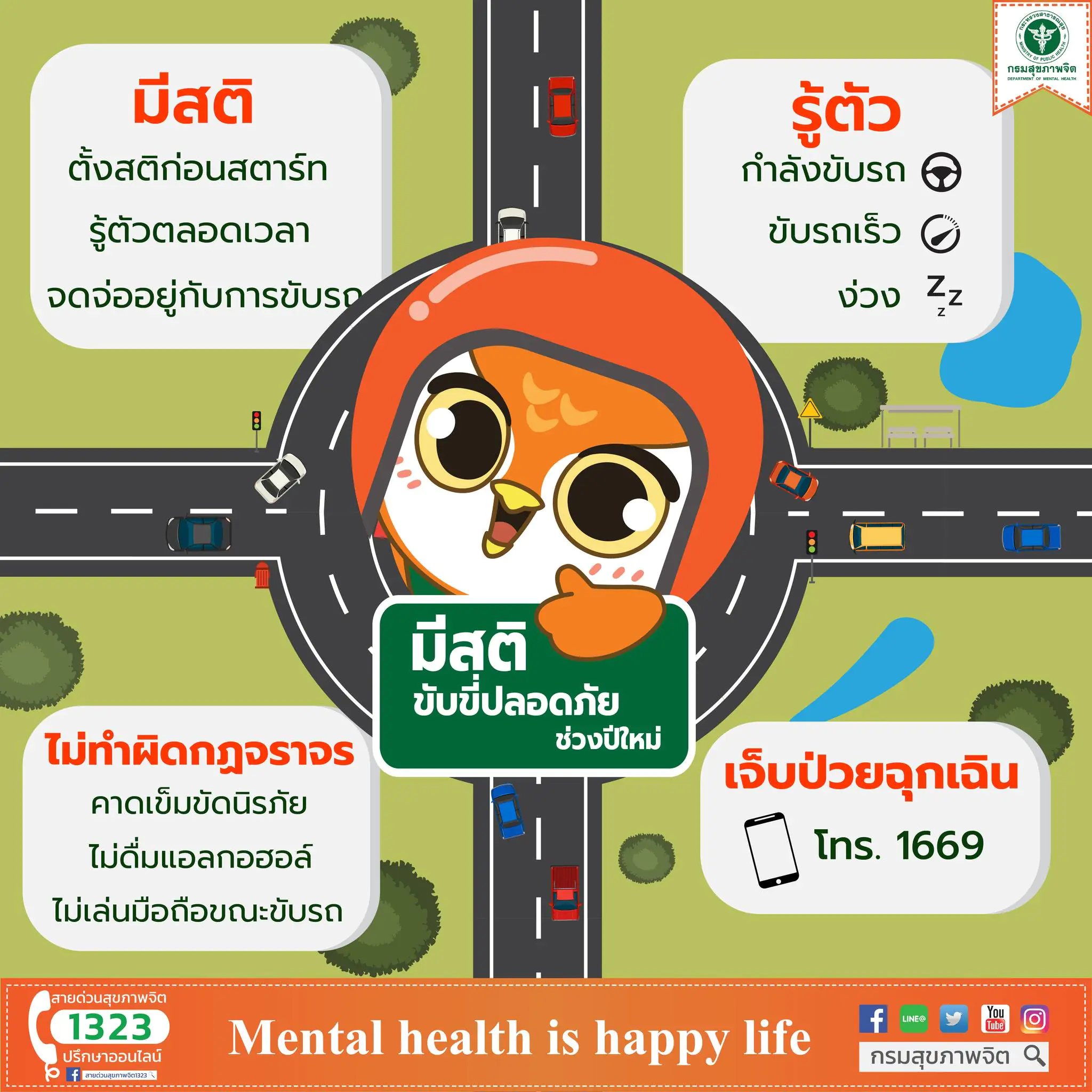มีสติ ขับขี่ปลอดภัยช่วยปีใหม่